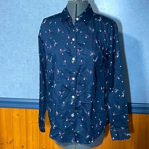 NWT- Nautica ski print button down shirt